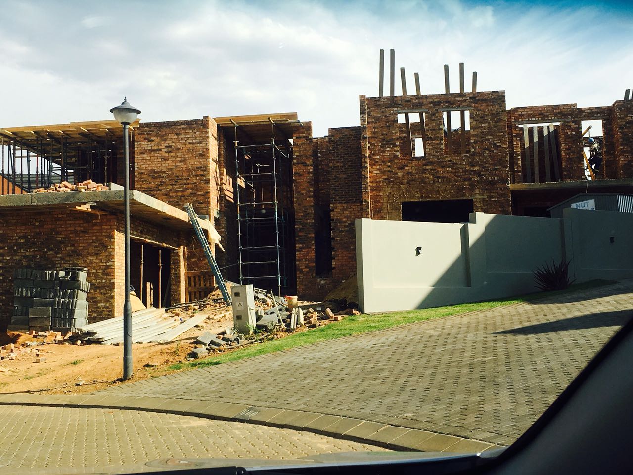 Brickwork and structural phase of residential build