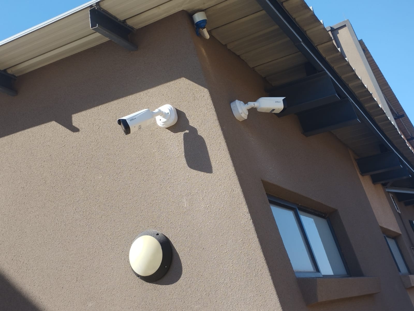 CCTV cameras installed on building